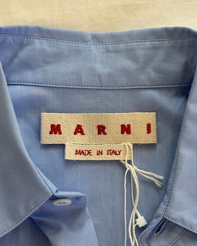 良好 MARNI マルニ アシンメトリーストライプ シャツ サイズ:8(130cm相当)  ホワイト/ブルー 綿 レディース 　240001142511 レディース トップス&シャツ｜公式オンラインストア | Marni