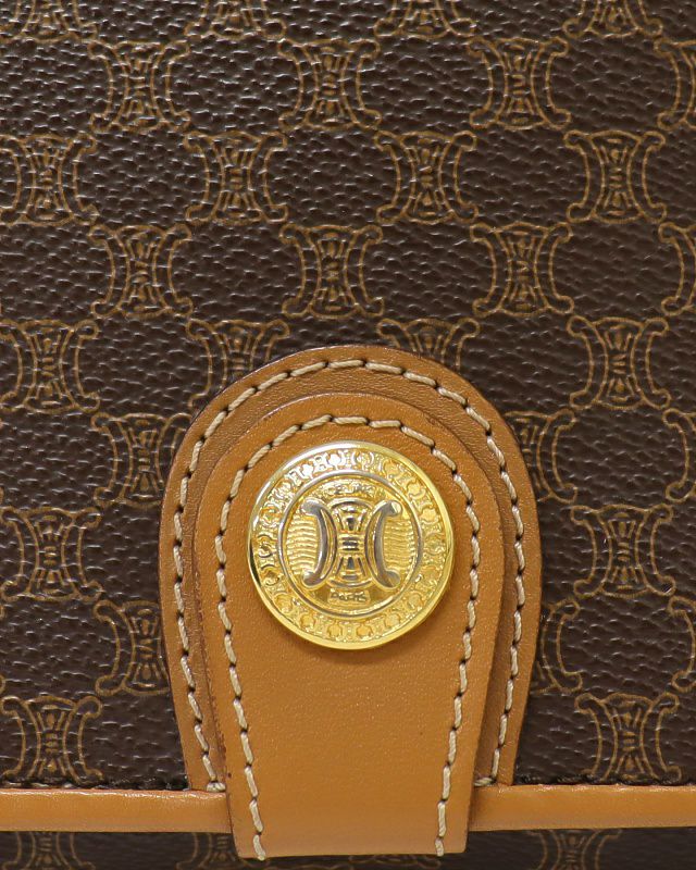 CELINE マカダム柄トリオンフ金具ショルダーバッグ | Hedy