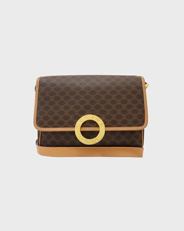 CELINE マカダム柄サークルロゴ金具ショルダーバッグ | Hedy