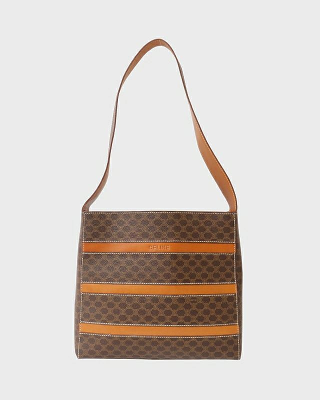 CELINE マカダム柄サークルロゴ金具ショルダーバッグ | Hedy