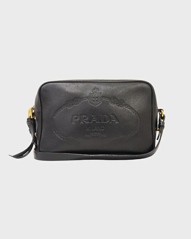PRADA ロゴエンボスレザーショルダーバッグ | Hedy