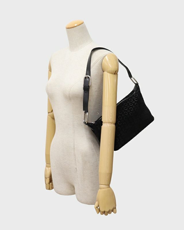 CELINE Cマカダム柄スエードワンショルダーバッグ | Hedy