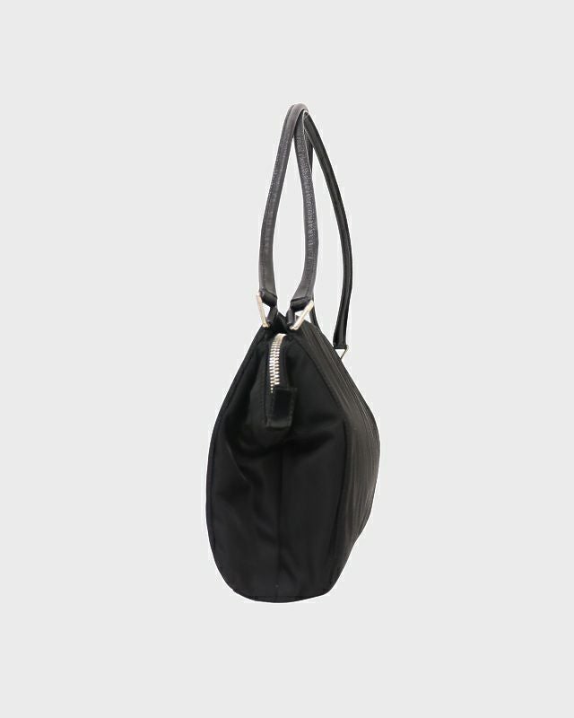 PRADA 三角ロゴ金具ナイロンレザーハンドバッグ | Hedy