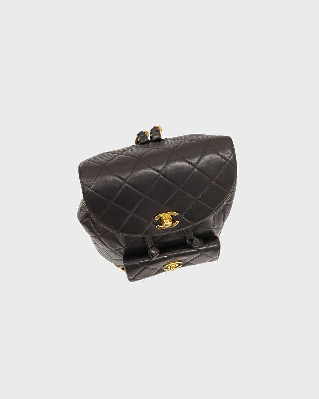 CHANEL パンチングレザー ミニマトラッセ　ターンロック ブラック CHANEL パンチングレザー ミニマトラッセ ターンロック ブラック