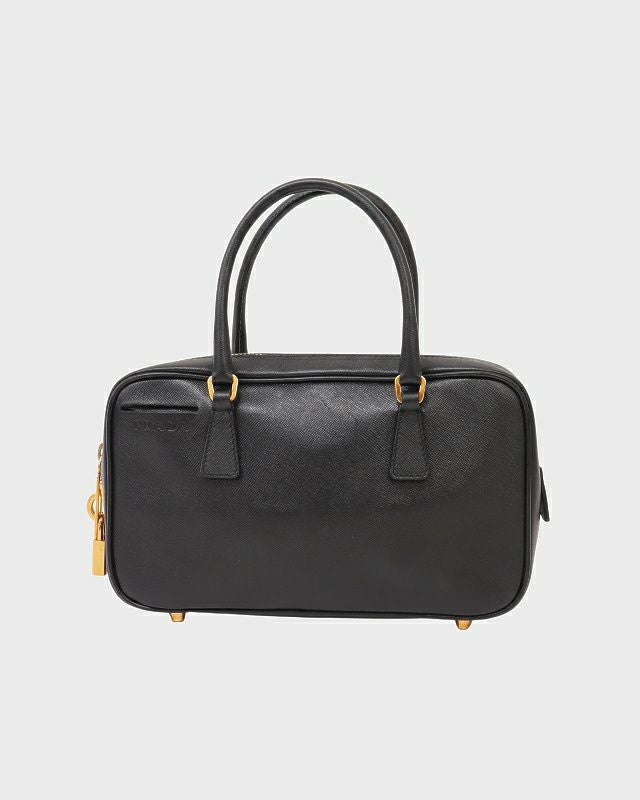 PRADA ロゴ刻印サフィアーノレザーハンドバッグ | Hedy