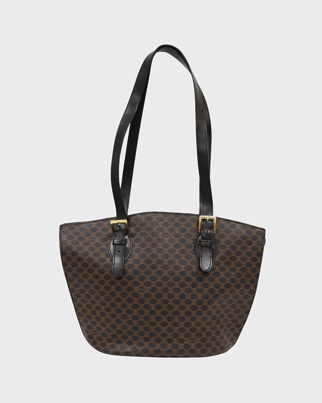 CELINE Cマカダム柄スエードワンショルダーバッグ | Hedy