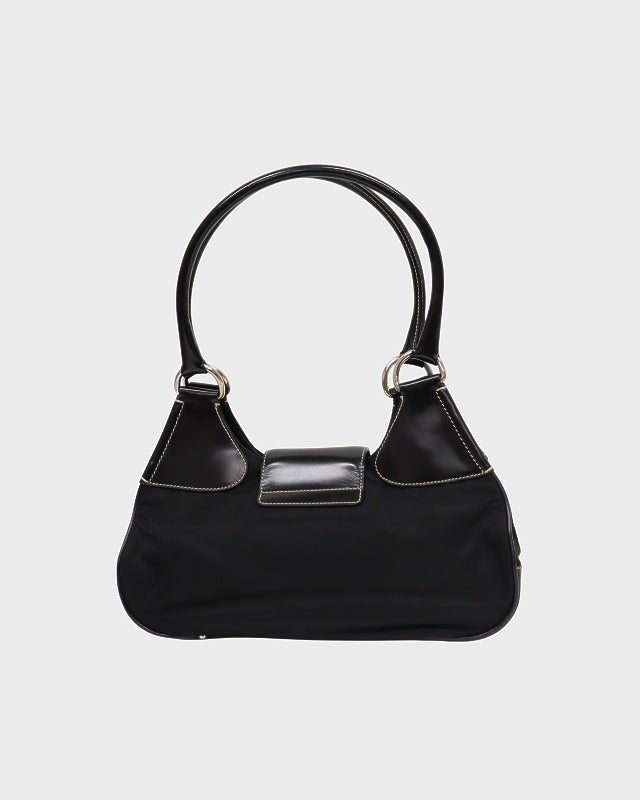 PRADA 三角ロゴ金具ナイロンレザーハンドバッグ | Hedy