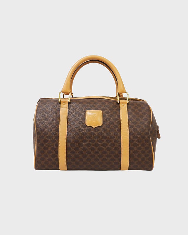 CELINE マカダム柄ブラゾン刻印ボストンバッグ | Hedy