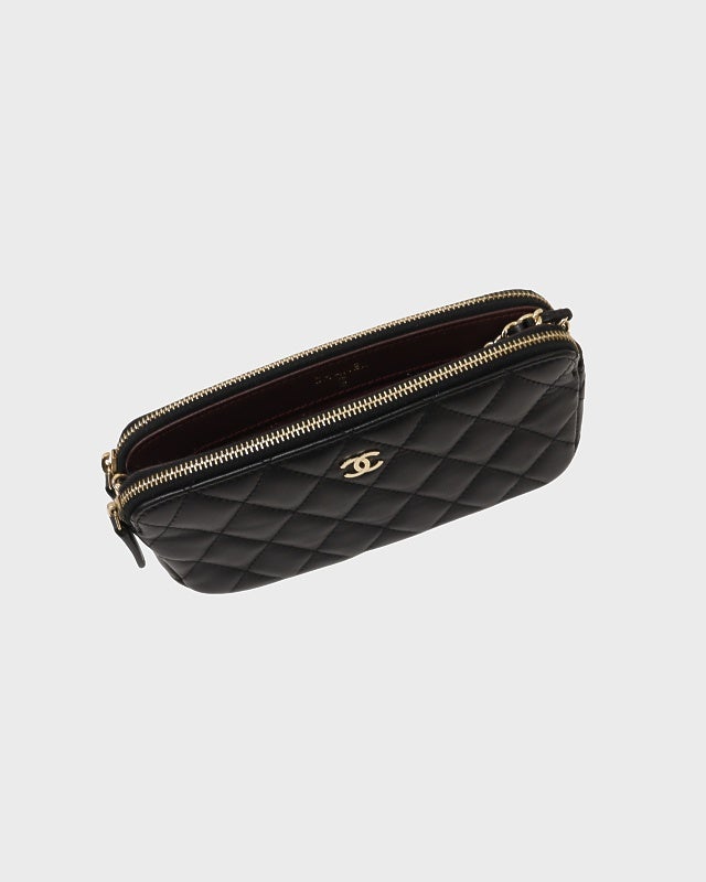 CHANEL マトラッセラムスキンチェーンウォレット | Hedy