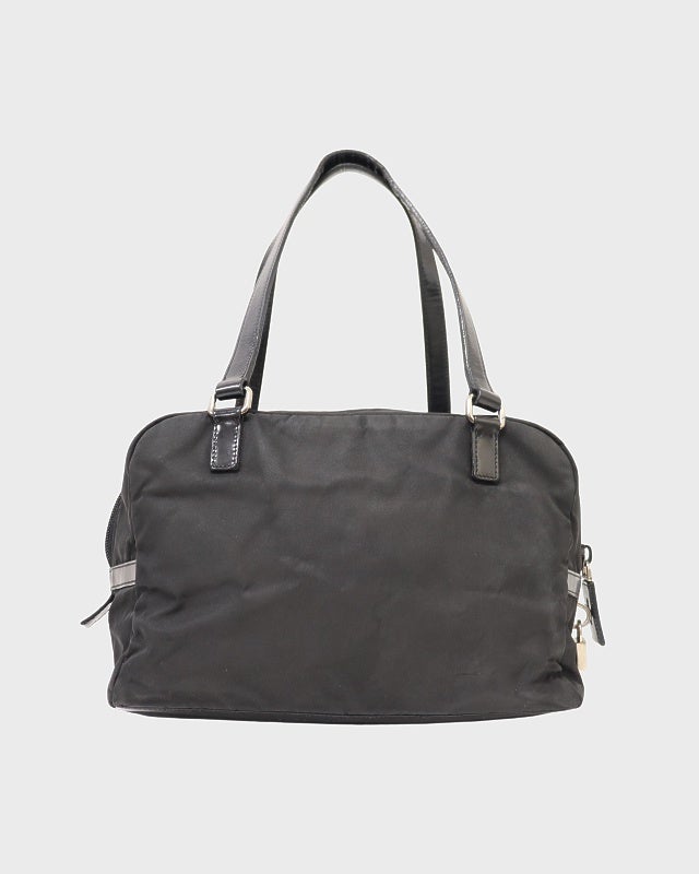 PRADA ロゴエンボスレザーナイロンハンドバッグ | Hedy