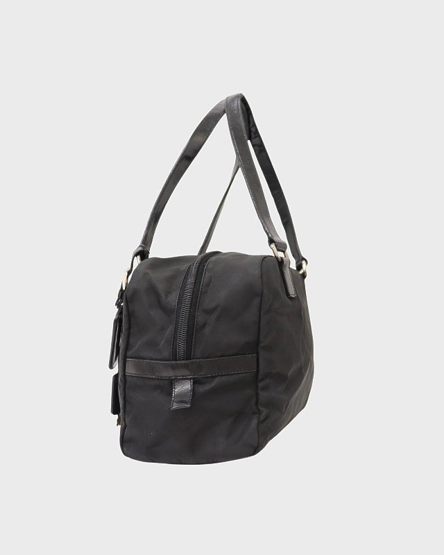 PRADA ロゴエンボスレザーナイロンハンドバッグ | Hedy