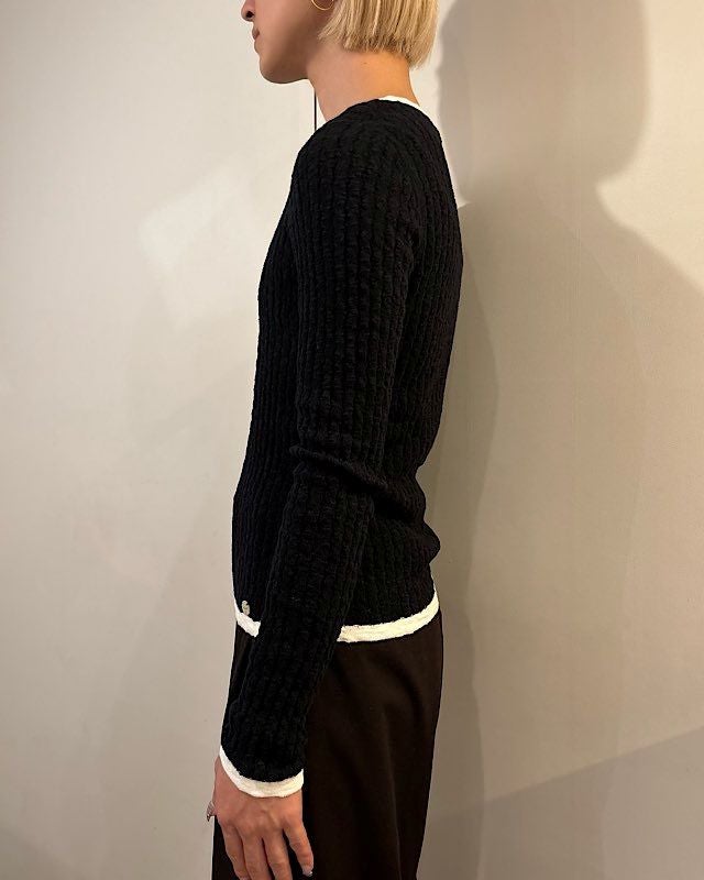 CHANEL COCOプレートバイカラーニット | Hedy