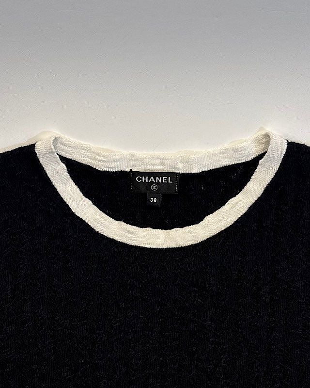 CHANEL COCOプレートバイカラーニット | Hedy