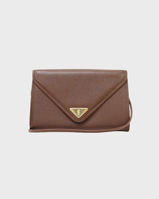 YSL ロゴ金具レザーショルダーバッグ | Hedy