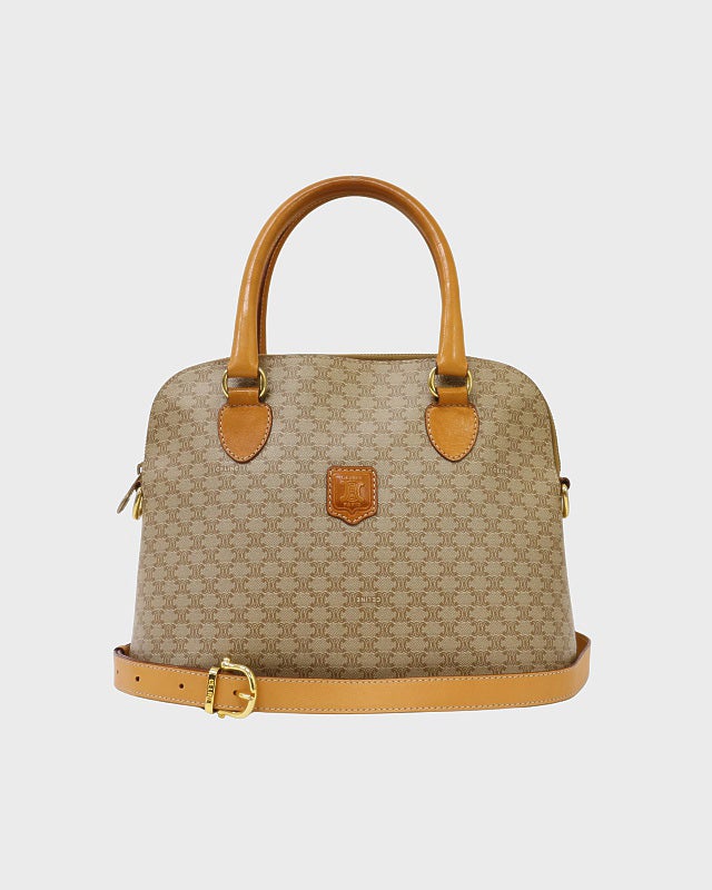 CELINE マカダム柄ブラゾン刻印ショルダーバッグ | Hedy