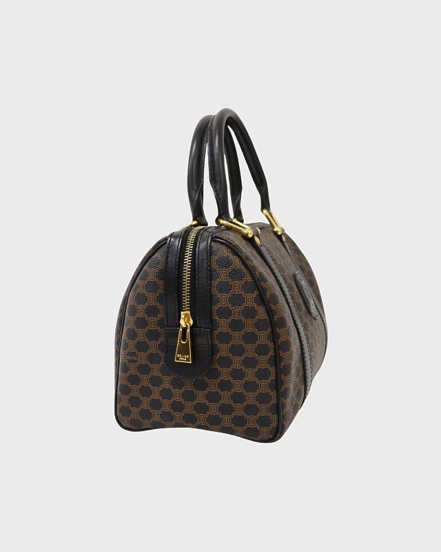 CELINE マカダム柄ブラゾン刻印ボストンバッグ | Hedy