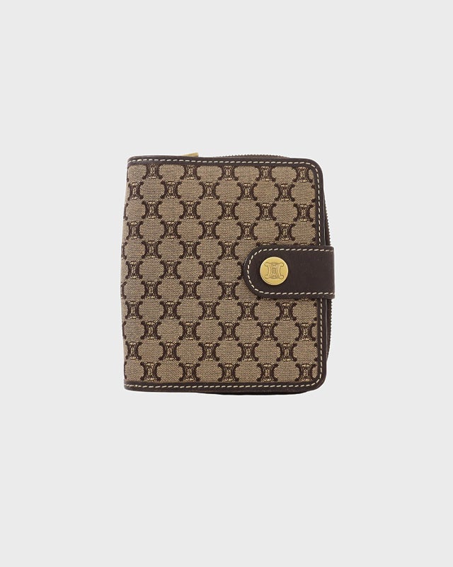 CELINE マカダム柄キャンバス二つ折りウォレット | Hedy