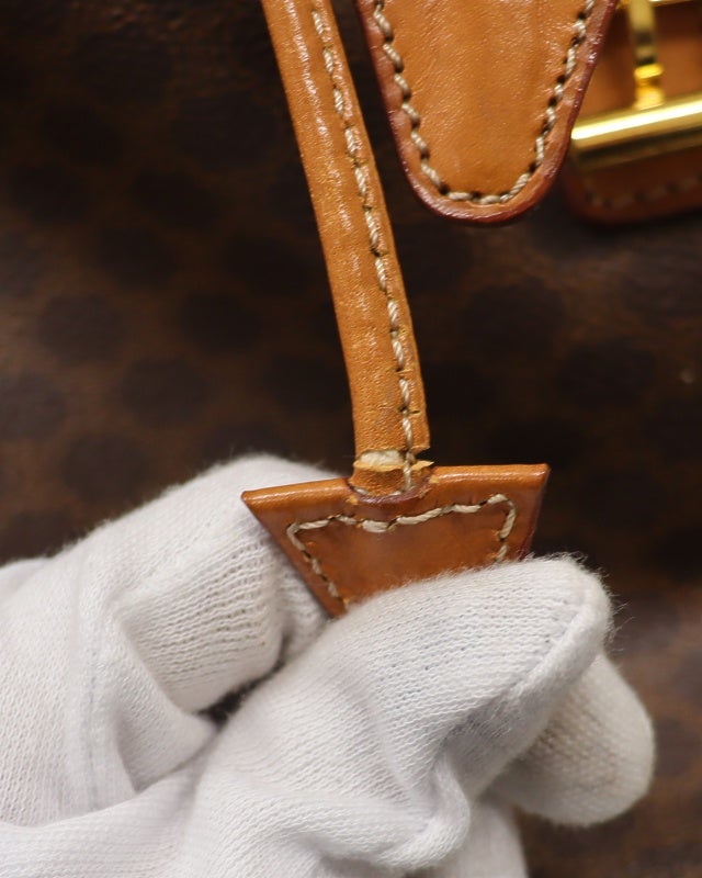 CELINE マカダム柄巾着ショルダーバッグ | Hedy