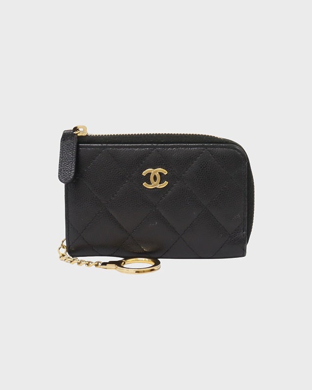 CHANEL マトラッセキャビアスキンコインケース | Hedy