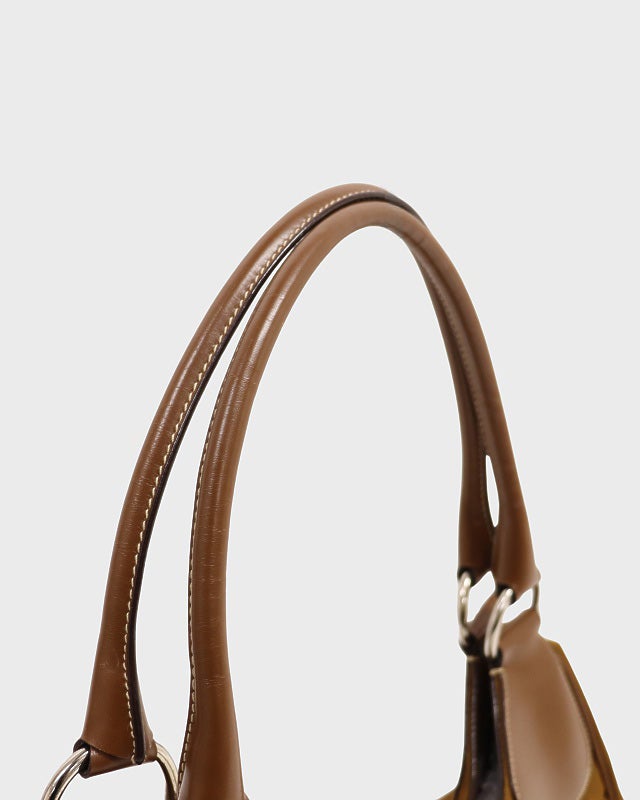 PRADA 三角ロゴ金具ナイロンレザーハンドバッグ | Hedy