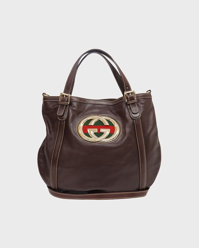 GUCCI ロゴ金具レザー2Wayバッグ | Hedy