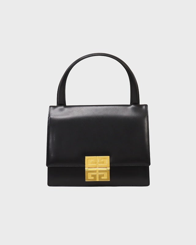GIVENCHY ロゴ金具レザーハンドバッグ | Hedy