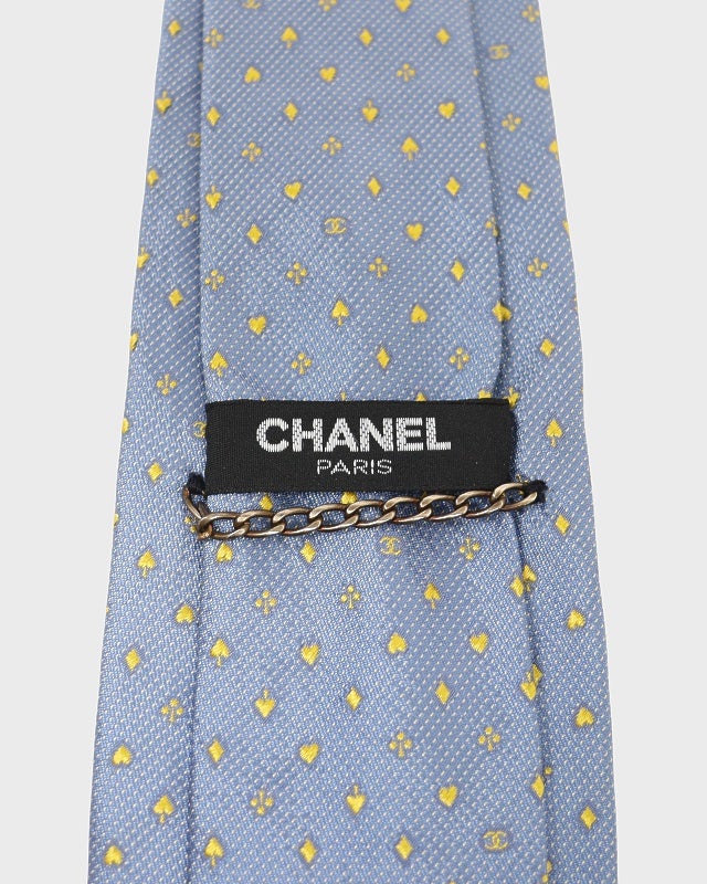 CHANEL COCOトランプ柄シルクネクタイ | Hedy