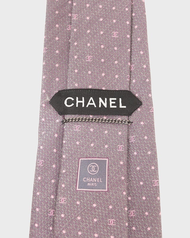 CHANEL マイクロCOCOドットシルクネクタイ | Hedy