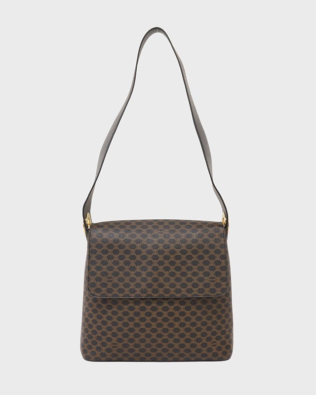 CELINE マカダム柄サークルロゴ金具ワンショルダーバッグ | Hedy