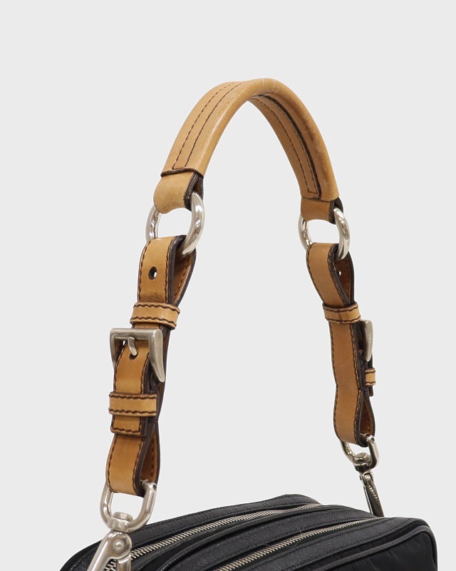 PRADA 三角ロゴ金具ナイロンレザーワンショルダーバッグ | Hedy