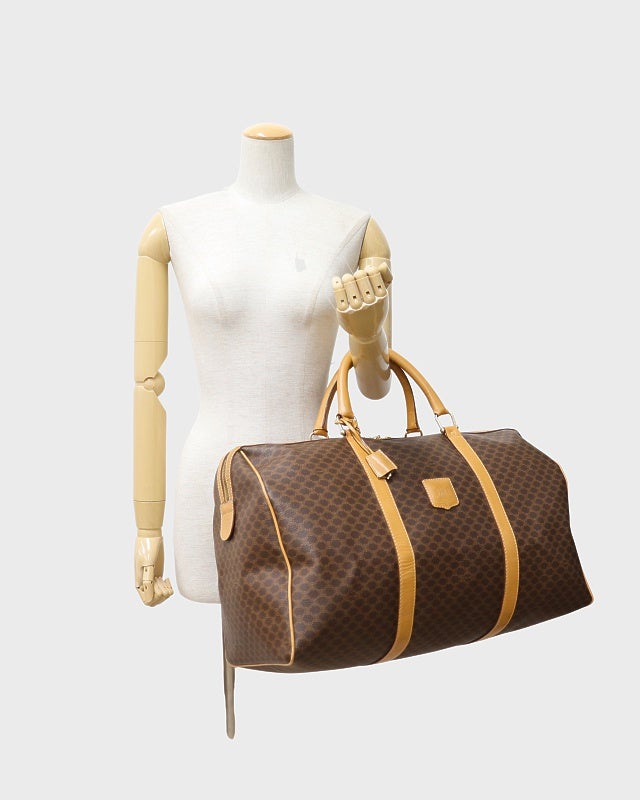 CELINE マカダム柄ブラゾン刻印ボストンバッグ | Hedy