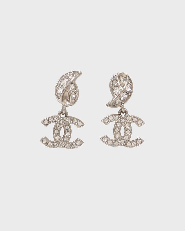 CHANEL COCOラインストーンスウィングピアス | Hedy