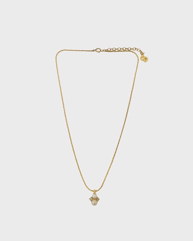 DIOR パールラインストーンネックレス | Hedy