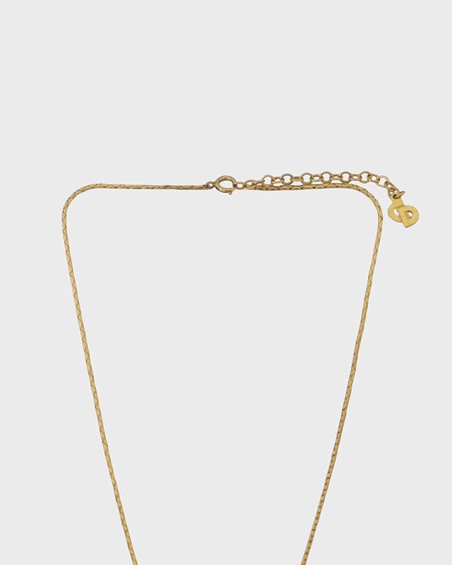 DIOR パールラインストーンネックレス | Hedy