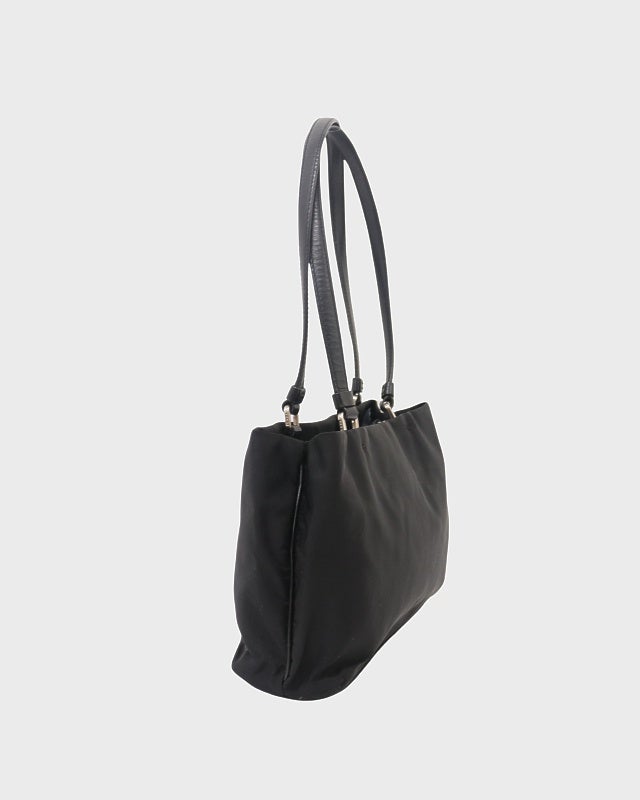 PRADA 三角ロゴ金具ナイロンレザーハンドバッグ | Hedy