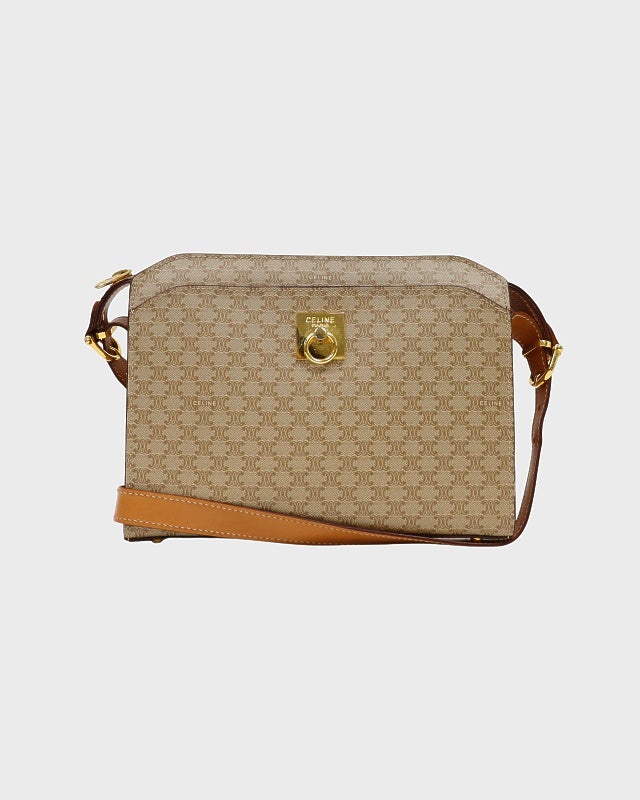 CELINE マカダム柄ガンチーニ金具ショルダーバッグ | Hedy