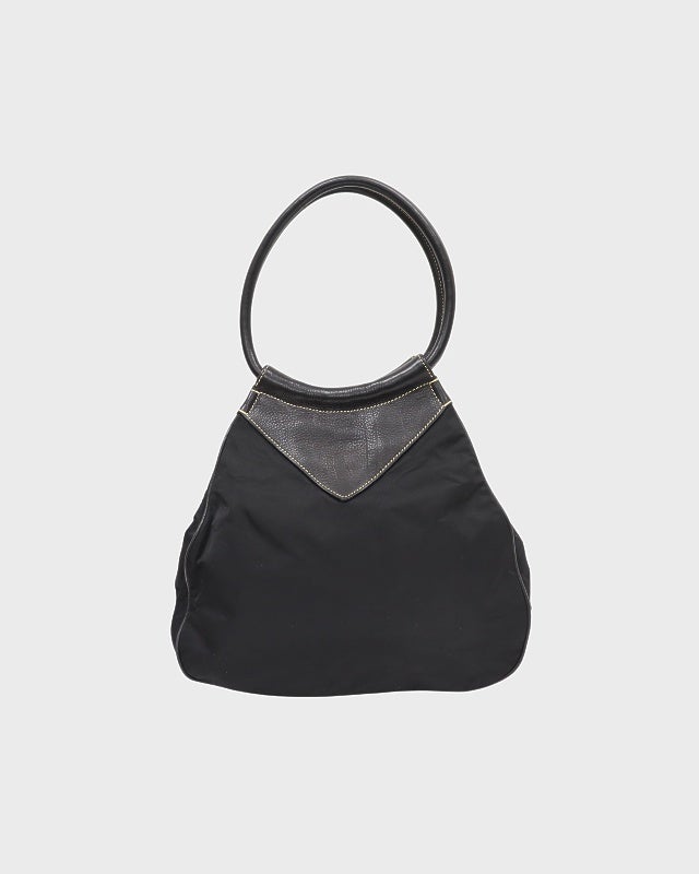 PRADA 三角ロゴ金具ナイロンレザーハンドバッグ | Hedy