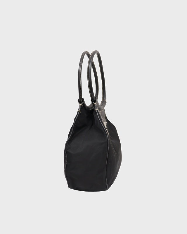 PRADA 三角ロゴ金具ナイロンレザーハンドバッグ | Hedy