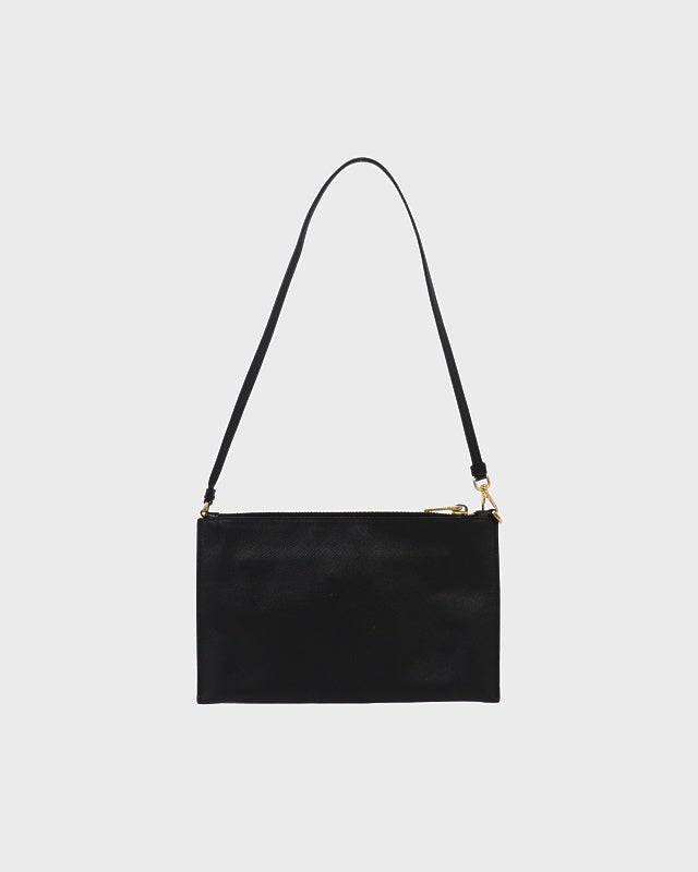 PRADA ロゴ金具ナイロンレザーワンショルダーバッグ | Hedy