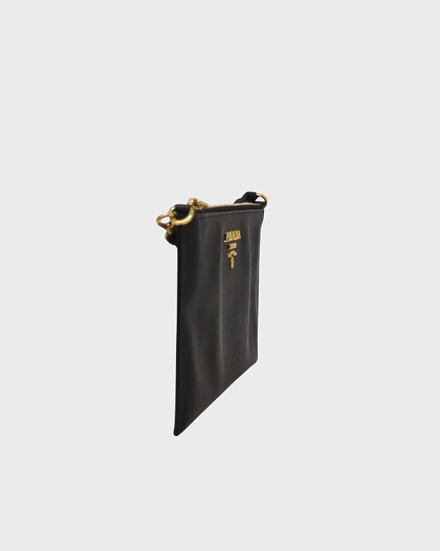 PRADA ロゴ金具ナイロンレザーワンショルダーバッグ | Hedy