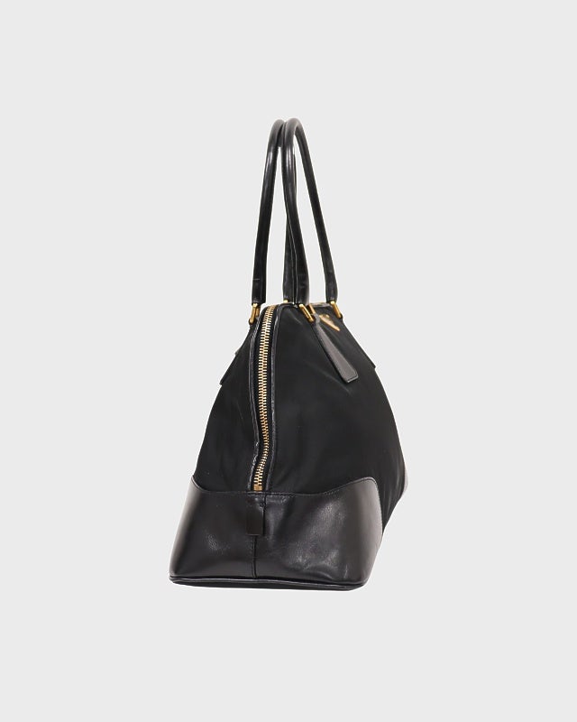 PRADA 三角ロゴ金具ナイロンレザーハンドバッグ | Hedy