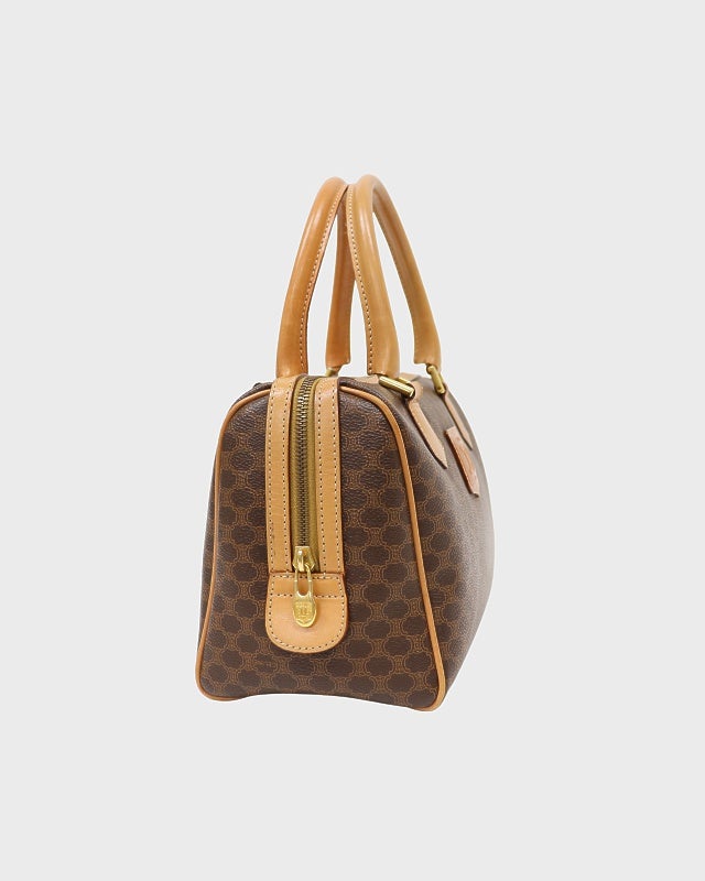 CELINE マカダム柄ブラゾン刻印ボストンバッグ | Hedy