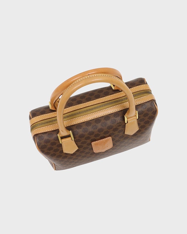 CELINE マカダム柄ブラゾン刻印ボストンバッグ | Hedy