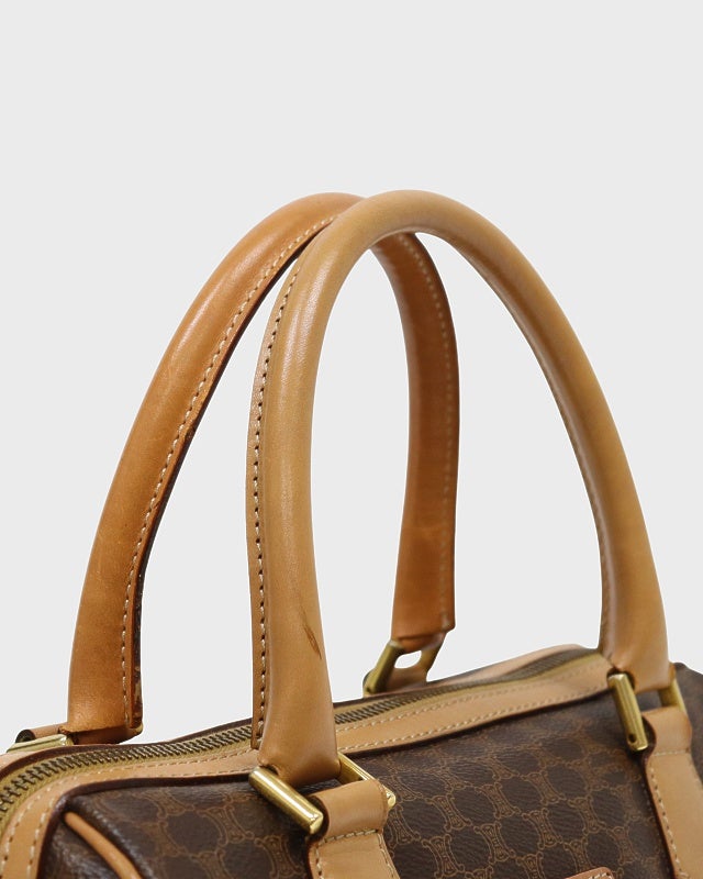 CELINE マカダム柄ブラゾン刻印ボストンバッグ | Hedy