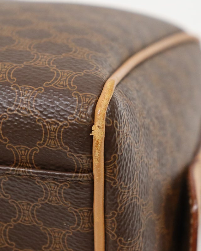 CELINE マカダム柄ブラゾン刻印ボストンバッグ | Hedy