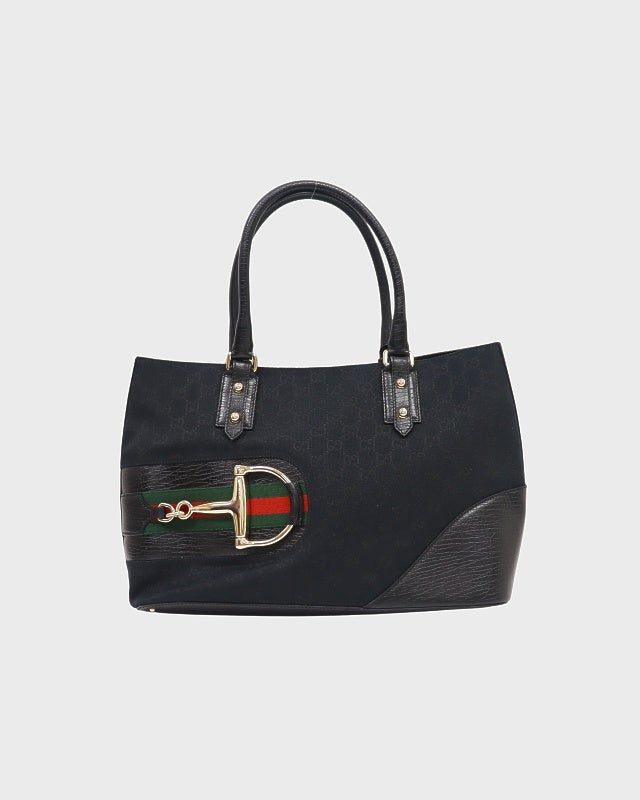 GUCCI GGキャンバスホースビットトートバッグ | Hedy