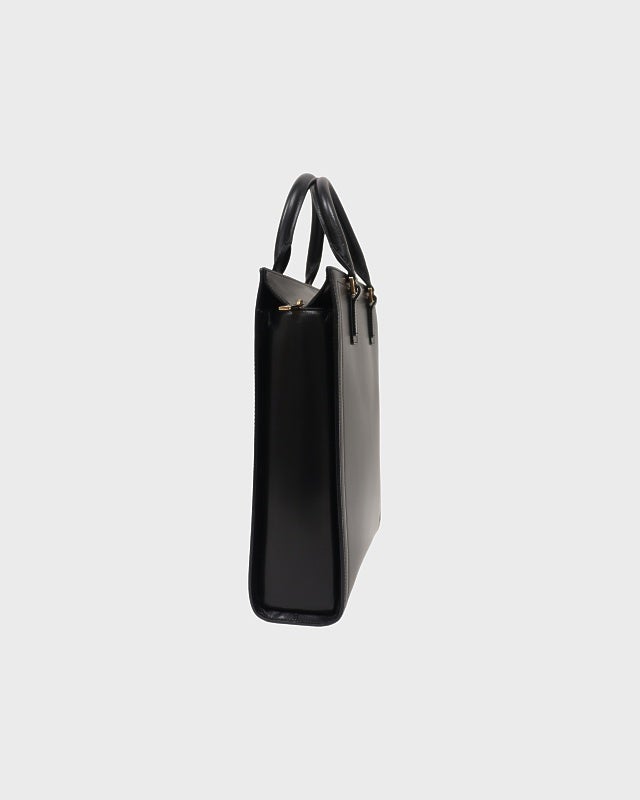 CELINE 黒 レザー ハンドバッグ CELINE トリオンフレザーハンドバッグ | Hedy
