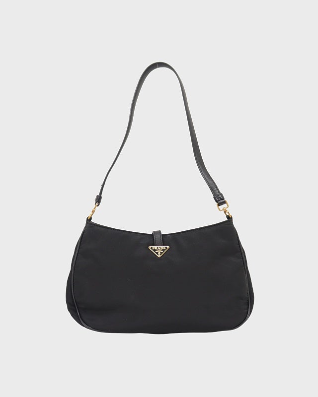 PRADA 三角ロゴ金具ナイロンレザーワンショルダーバッグ | Hedy