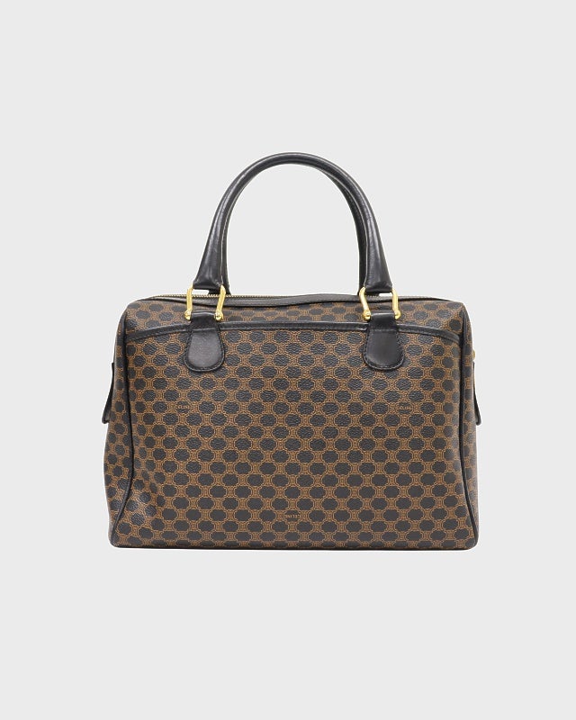 CELINE マカダム柄ブラゾン刻印ボストンバッグ | Hedy