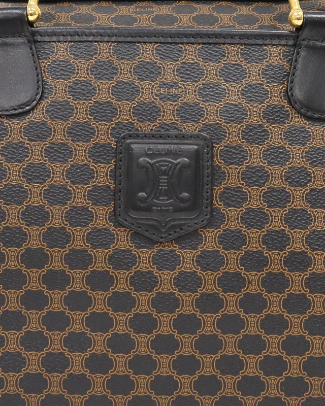 CELINE マカダム柄ブラゾン刻印ボストンバッグ | Hedy